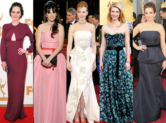 Michelle Dockery, Zooey Deschanel, Nicole Kidman, Claire Danes, Tina Fey Michelle Dockery, Zooey Deschanel, Nicole Kidman, Claire Danes, Tina Fey